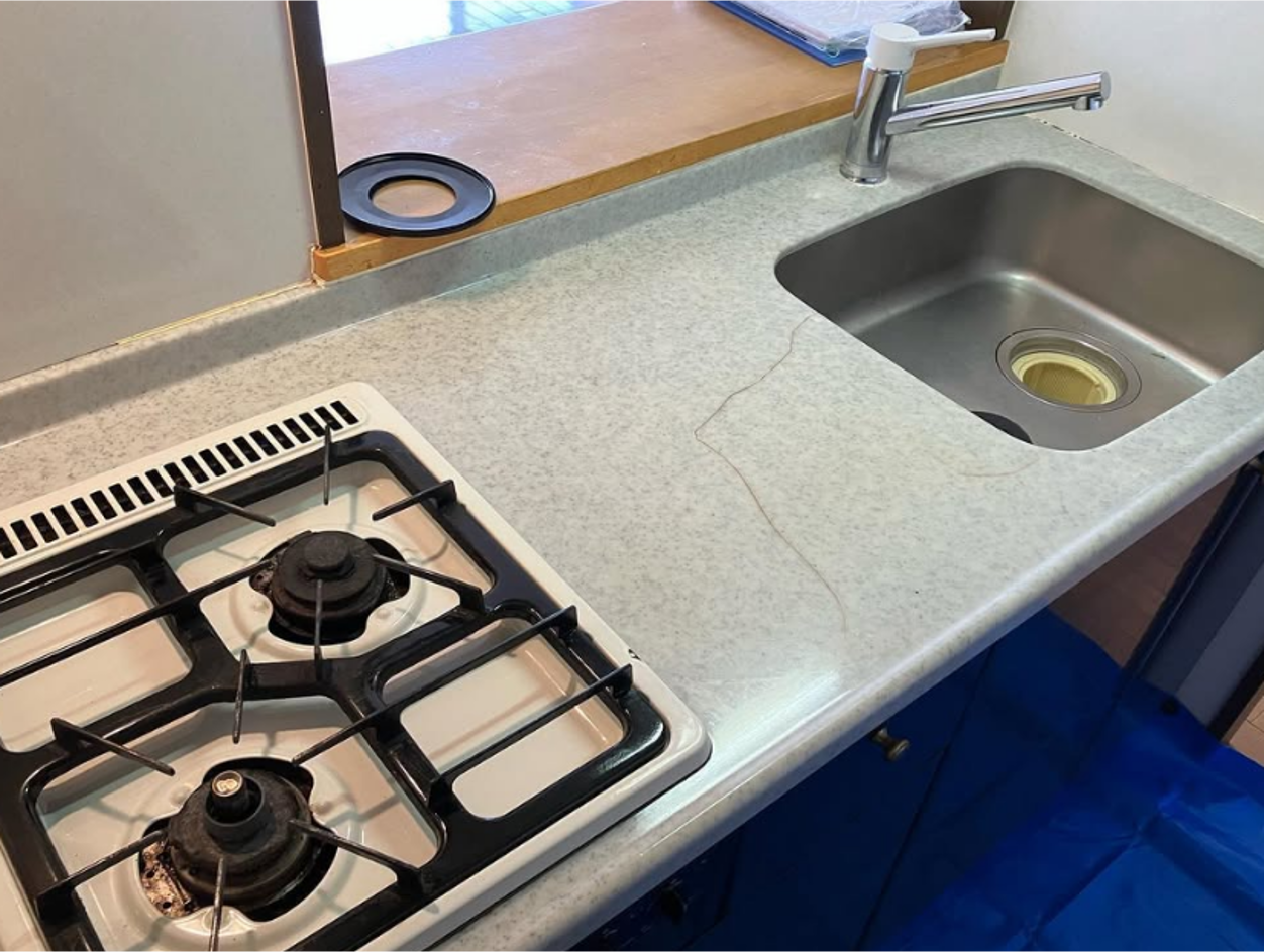 人造大理石補修before